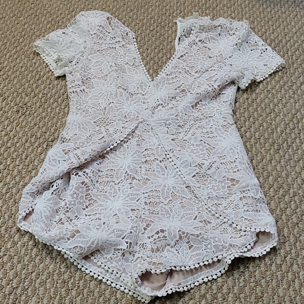 White Lace Romper